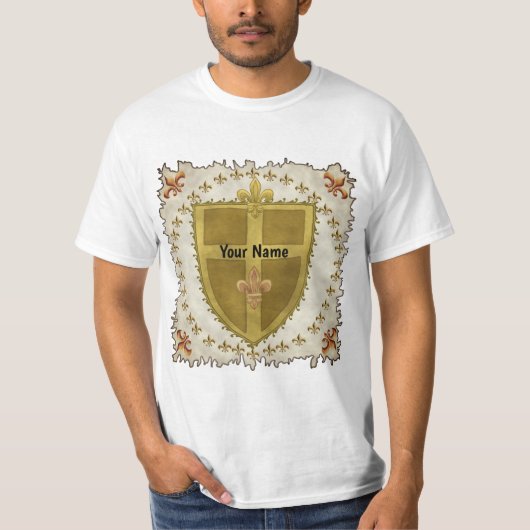 Fleur familiewapen achternaam t-shirt (Voorkant)