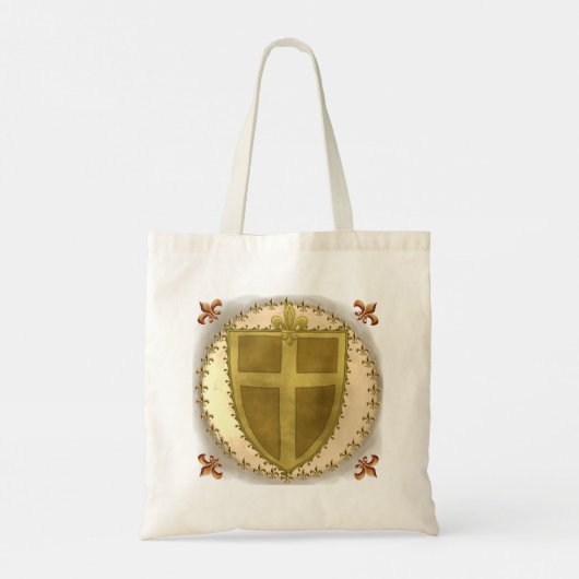 Fleur Family Crest Achternaam canvas tas (Achterkant)