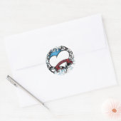 Fleur Forever Heart Ronde Sticker (Envelop)