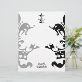 Fleur Heart Crown - Black Persoonlijk Briefhoofd (Staand voorkant)