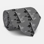 Fleur Heart Crown - Black Stropdas (Opgerold)