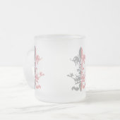 Fleur Heart Crown - Roze Matglas Koffiemok (Voorkant links)