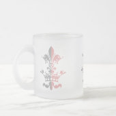 Fleur Heart Crown - Roze Matglas Koffiemok (Links)
