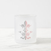 Fleur Heart Crown - Roze Matglas Koffiemok (Center)