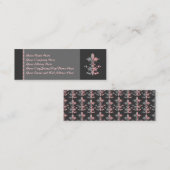 Fleur Heart Crown - Roze Mini Visitekaartje (Voorkant / Achterkant)