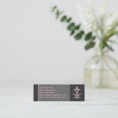 Fleur Heart Crown - Roze Mini Visitekaartje (Staand voorkant)