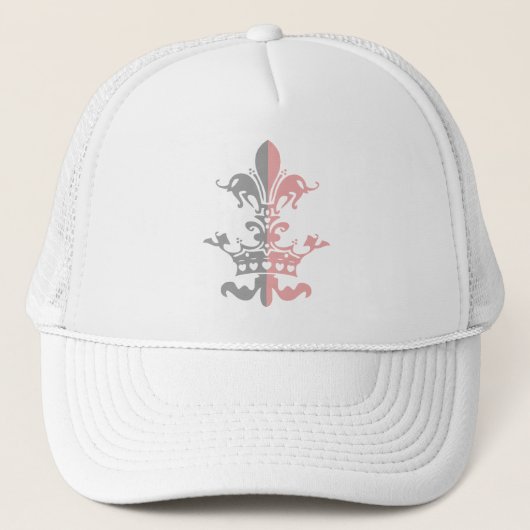 Fleur Heart Crown - Roze Trucker Pet (Voorkant)