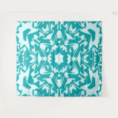 Fleur in turquoise.... wandkleed (Voorkant (horizontaal))