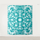 Fleur in turquoise.... wandkleed (Voorkant)