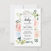 Fleur Jolie  Floral Baby shower nodigt uit Kaart (Voorkant)