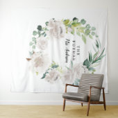 Fleur Jolie  Floral Bridal achtergrond Wandkleed (In Situ (horizontaal))