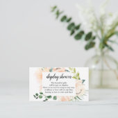 Fleur Jolie Floral Display Shower-Baby shower Informatiekaartje (Staand voorkant)
