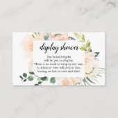 Fleur Jolie Floral Display Shower-Baby shower Informatiekaartje (Voorkant)