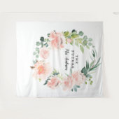 Fleur Jolie Mooie Bloemige Bruidsachtergrond Wandkleed (Voorkant (horizontaal))