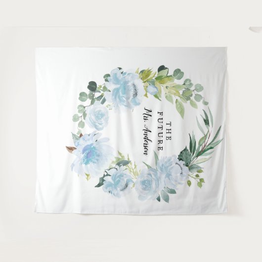 Fleur Jolie Mooie Bloemige Bruidsachtergrond Wandkleed (Voorkant (horizontaal))