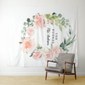 Fleur Jolie Pretty Floral Bruidsachtergrond Wandkleed (In Situ (horizontaal))