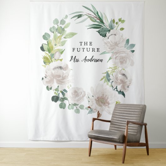 Fleur Jolie Pretty Floral Bruidsbackdrop Wandkleed (In situ)