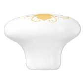 Fleur Lily Gold Keramische Knop (Zijkant)