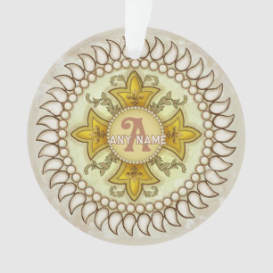 Fleur Medaillon Monogram Ornament