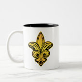 Fleur Medieval - Gold Tweekleurige Koffiemok (Links)
