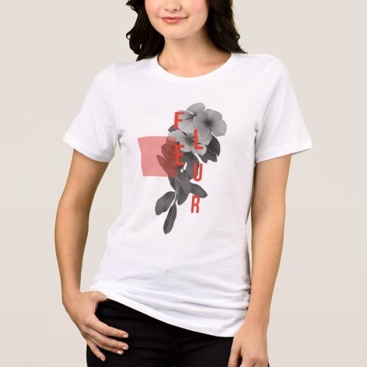 Fleur Moderne: Coeval Botancial Art Tri-Blend Shirt (Voorkant)