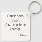 Fleur pixelisée en rose vibrant sleutelhanger (Achterkant)
