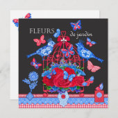 Fleur Porcelain Birds and Birdcage Kaart (Voorkant / Achterkant)