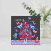 Fleur Porcelain Birds and Birdcage Kaart (Staand voorkant)