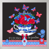 Fleur Porcelain Cup en Poster Flowers (Voorkant)