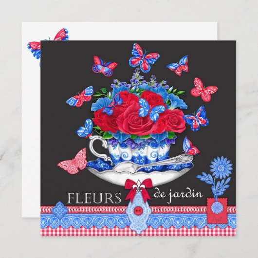 Fleur Porcelain Cup Kaart (Voorkant / Achterkant)