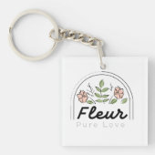 Fleur – Pure Love Bloem Logo Sleutelhanger (voorkant)