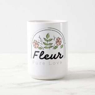 Fleur – Pure Love Bloemenlogo Koffiemok