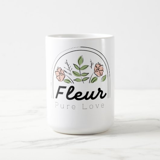 Fleur – Pure Love Bloemenlogo Koffiemok (Center)
