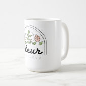 Fleur – Pure Love Bloemenlogo Koffiemok (Voorkant rechts)