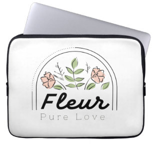 Fleur – Pure Love Bloemenlogo Laptop Sleeve