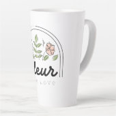 Fleur – Pure Love Bloemenlogo Latte Mok (Rechterhoek)