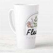 Fleur – Pure Love Bloemenlogo Latte Mok (Linkerhoek)