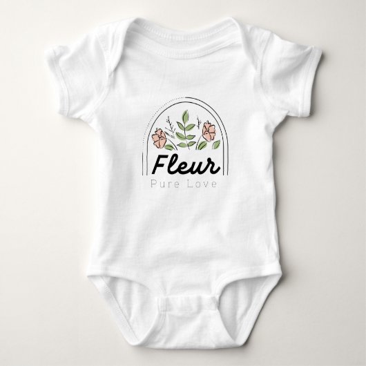 Fleur – Pure Love Bloemenlogo Romper (Voorkant)
