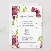 Fleur Watercolor Klaprozen Uitnodigingen (Voorkant)