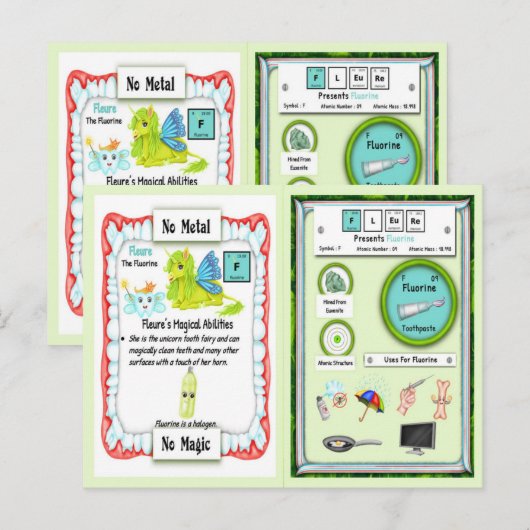 Fleure - Fluorine Horn Unicorn Game Kaart (Voorkant / Achterkant)