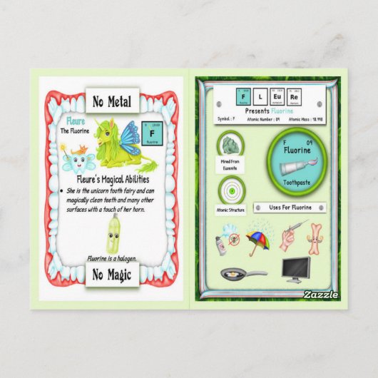 Fleure - Fluorine Horn Unicorn Game Kaart (Achterkant)