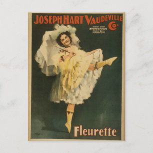 Fleurette, Joseph Hart Vaudeville Co. Retro Thea Briefkaart
