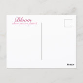 Fleuris là où tu es plantée Pink Floral Briefkaart (Achterkant)