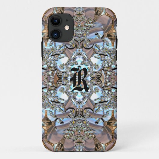 Fleurkin-Romance Monogram Case-Mate iPhone Case (Achterkant)