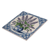 Fleurs couleur lilas tegeltje (Zijkant)