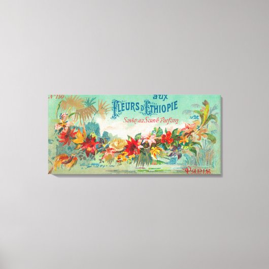 Fleurs D Ethiopie Soap LabelParis, Frankrijk Canvas Afdruk (Voorkant)