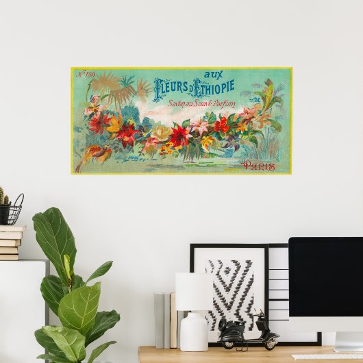 Fleurs D Ethiopie Soap LabelParis, Frankrijk Poster (Thuiskantoor)