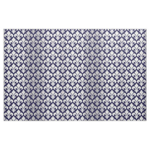 Fleurs-de-lys Silver en Blue Stof