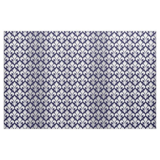 Fleurs-de-lys Silver en Blue Stof (Fat Quarter)