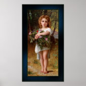 Fleurs De Printemps van William Bouguereau Poster (Voorkant)